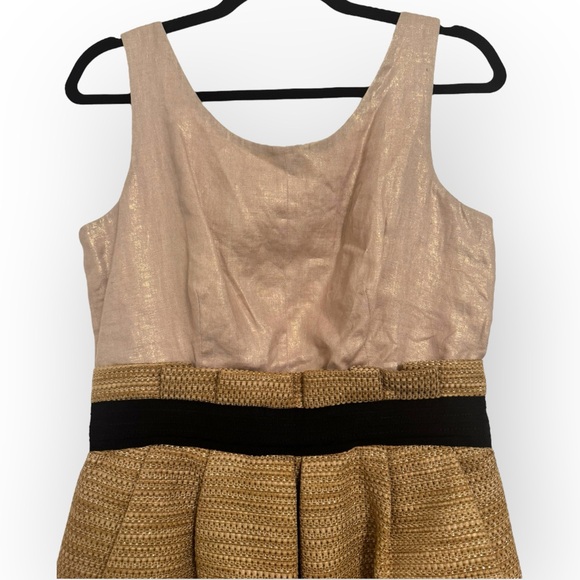 DOLCE & GABBANA Vintage Gold Metallic Dress, Size 44 IT (8 US) - Picture 7 of 16